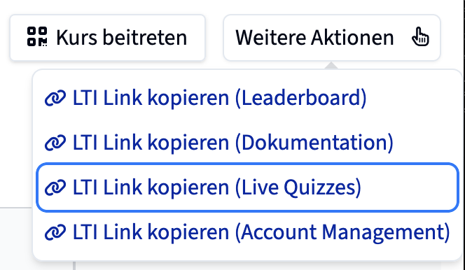 LTI OLAT Integration - Live Quiz List Integration